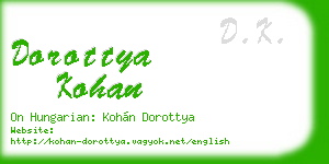 dorottya kohan business card